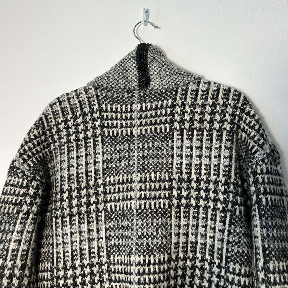 M. Rena Open Front Gray Patterned Women's‎ Sweater Cardigan - Picture 9 of 9